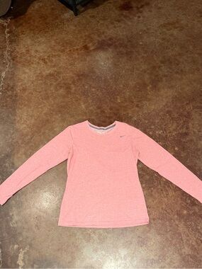 Nike Long-Sleeve Pink Active Top, L